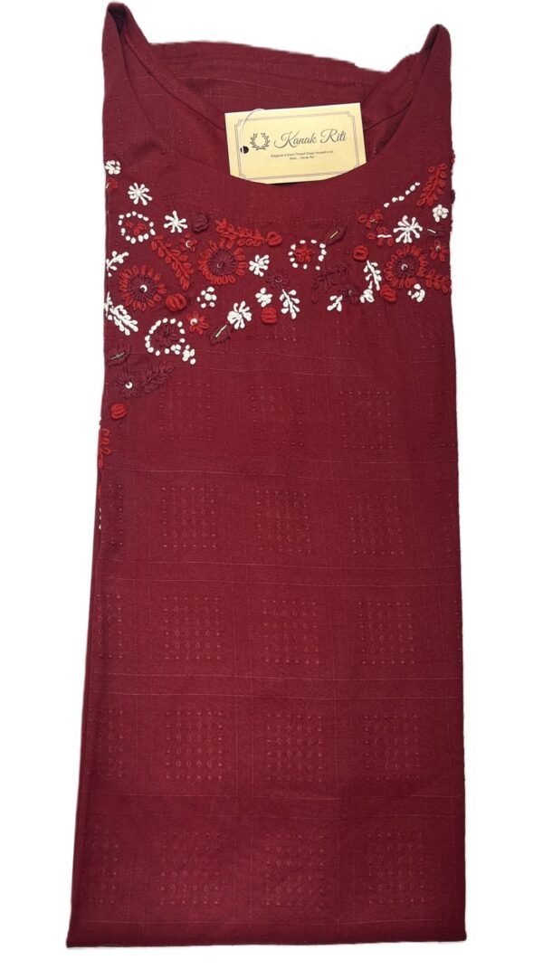 Red Cotton Kurti for Women