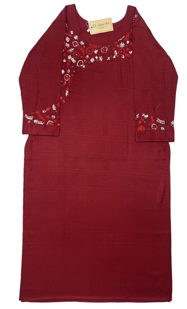 Red Cotton Kurti for Women