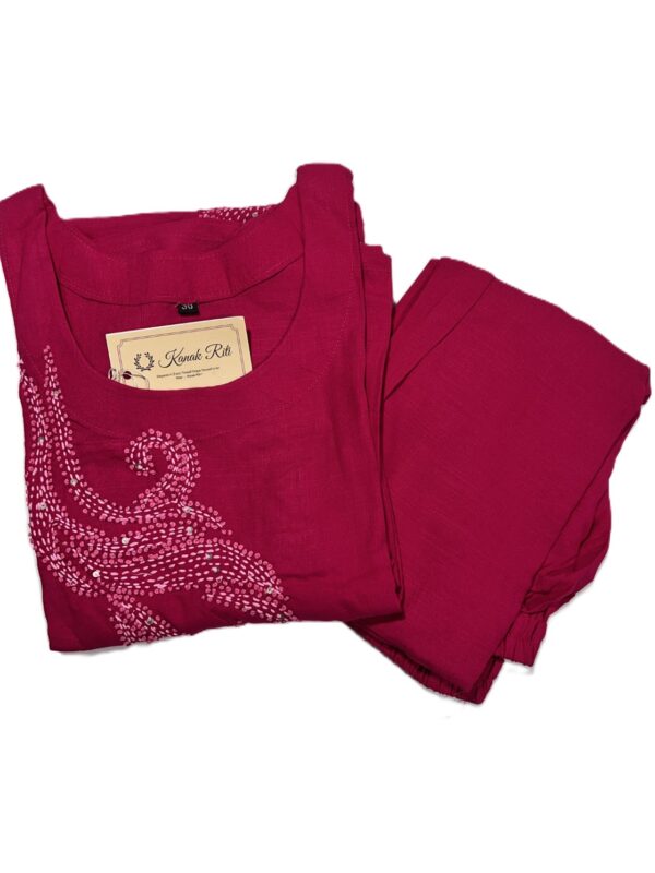 Stylish Maroon Cotton Long Kurta for Woman