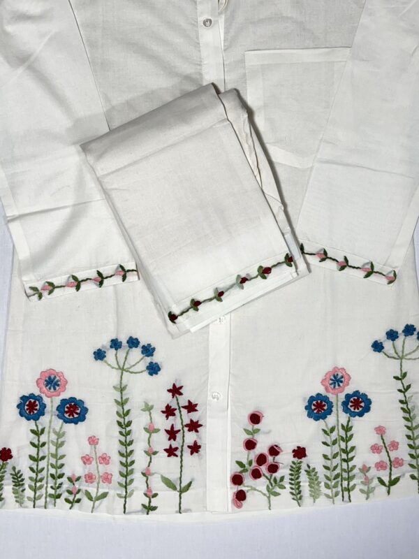 Stylish White Mal Cotton Co-ord Set
