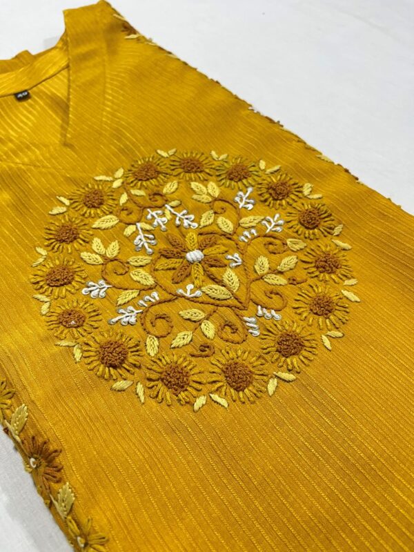 Elegant hand stitch long kurti for women online