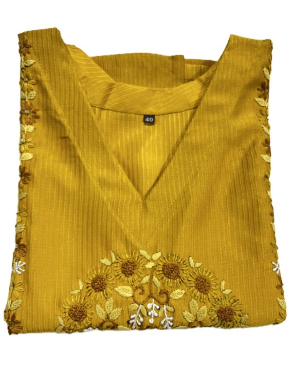 Elegant hand stitch long kurti for women online