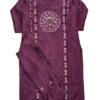 Hand embroidery wine color long kurti