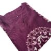 Hand embroidery wine color long kurti