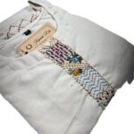 Hand painted kantha long kurti