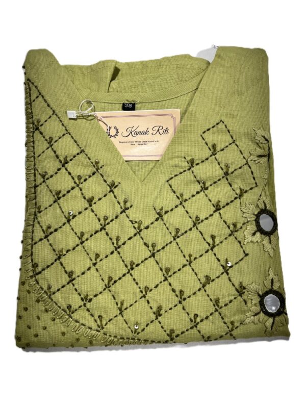 Kanta stitch kurti for women