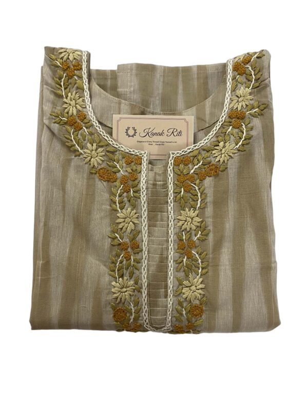 Ikkat Kurti with Pant and Dupatta - Sustainable Ethnic Wear