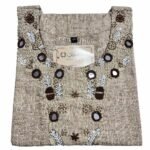 Beige Khadi 2PC Set - Elegant Ethnic Wear for Women
