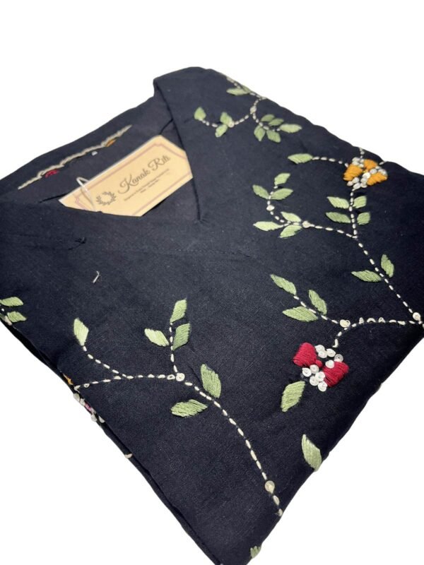 Elegant Black Cotton 2PC Ethnic Wear for Women