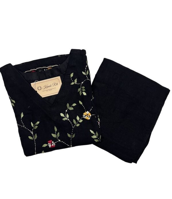 Elegant Black Cotton 2PC Ethnic Wear for Women