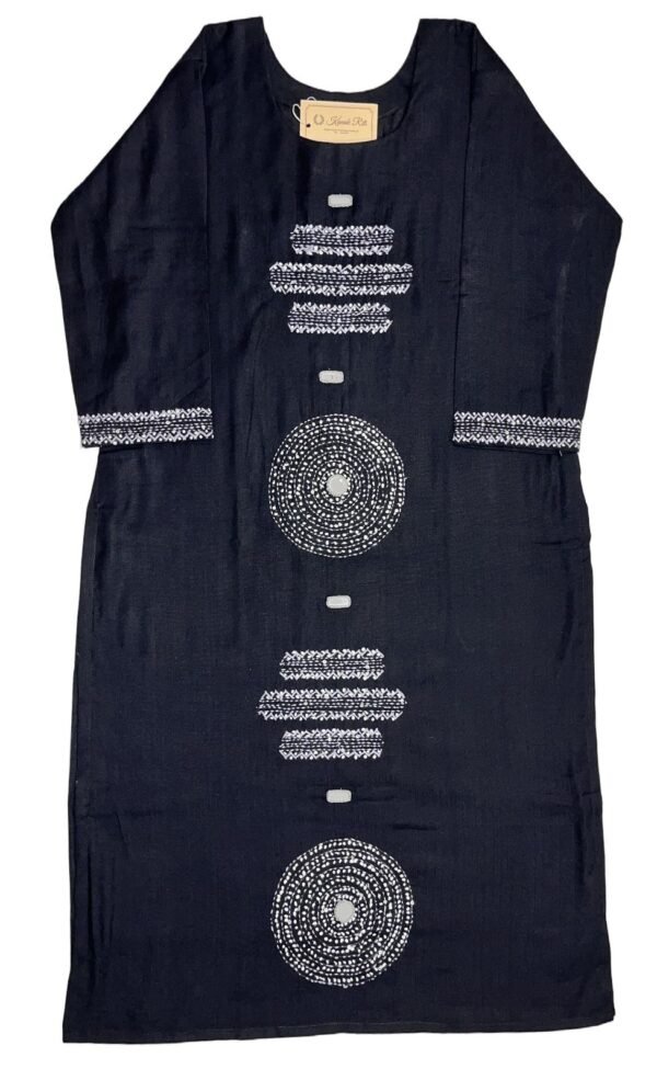 Elegant Black Kurti Set for Office Wear - Kanak Riti