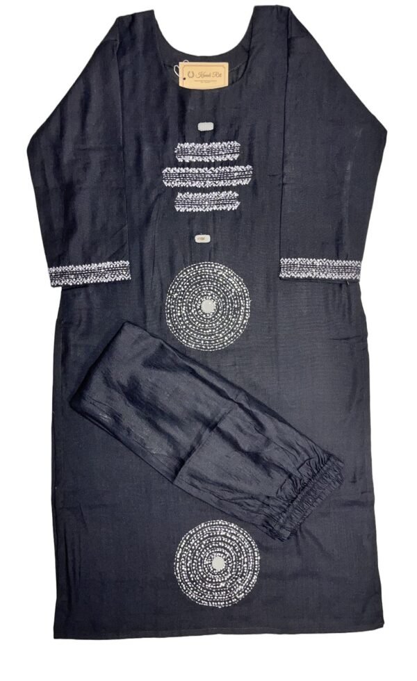 Elegant Black Kurti Set for Office Wear - Kanak Riti