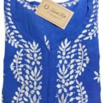 Elegant Blue Chikankari Kurti for Office Wear