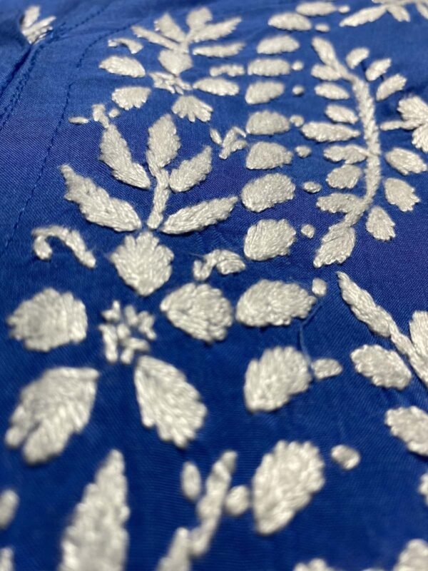 Elegant Blue Chikankari Kurti for Office Wear