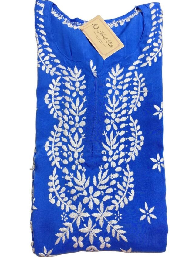 Elegant Blue Chikankari Kurti for Office Wear