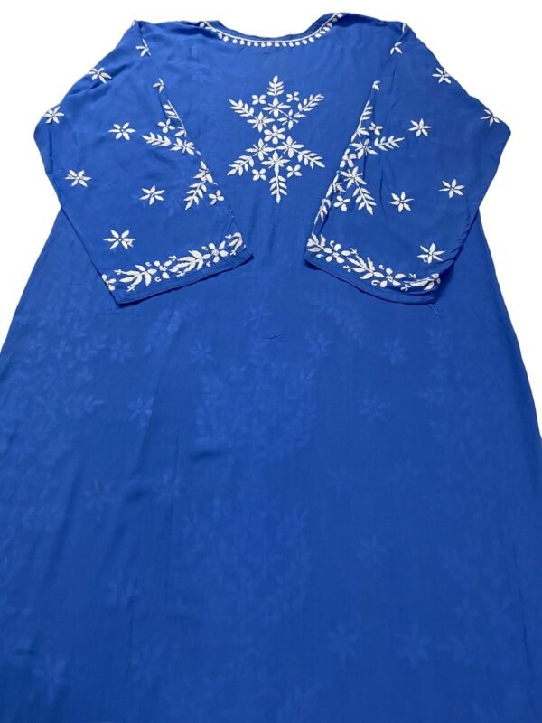 Elegant Blue Chikankari Kurti for Office Wear