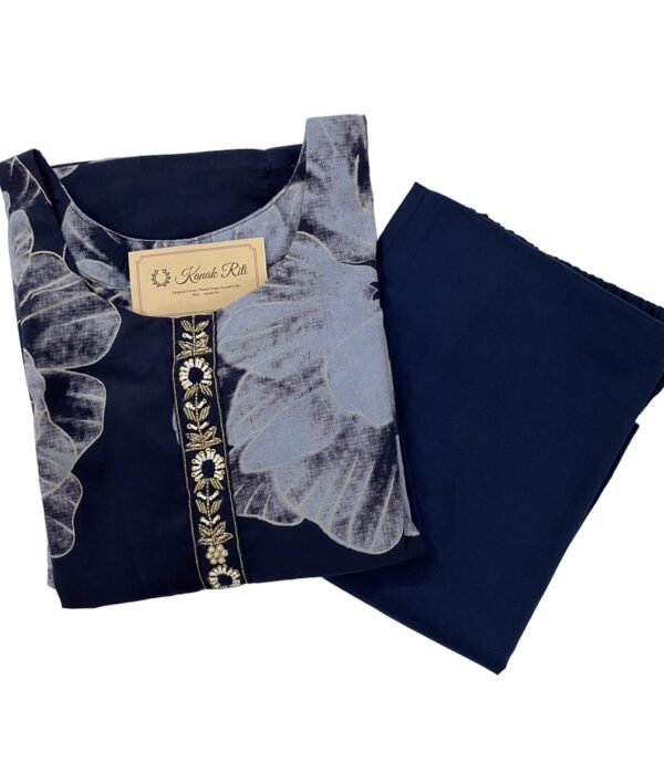 Elegant Blue Kurti and Pant Set - Kanak Riti