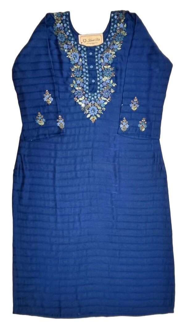 Elegant Blue Mirror Work Kurti for Women