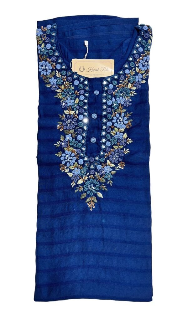 Elegant Blue Mirror Work Kurti for Women