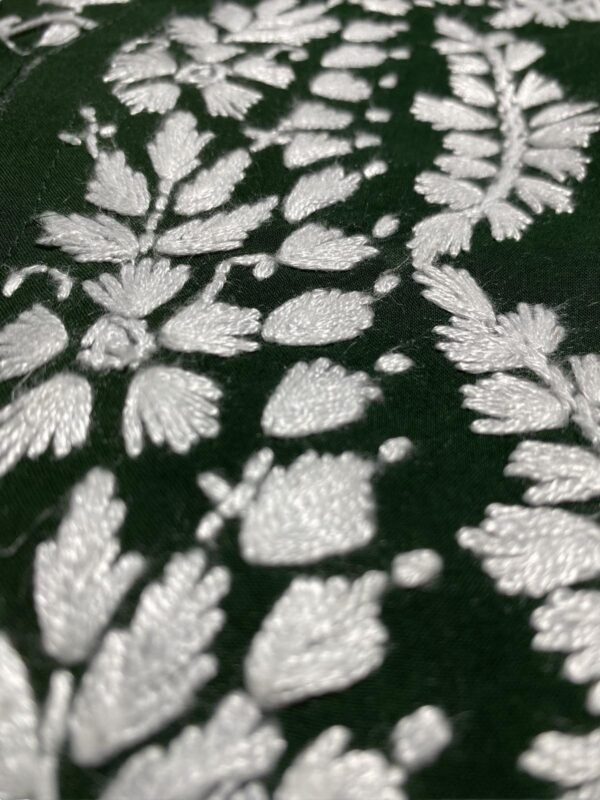 Elegant Dark Green Chikankari Kurti for Office Wear
