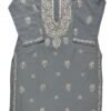 Elegant Dark Grey Chikankari Kurti for Parties | Kanak Riti