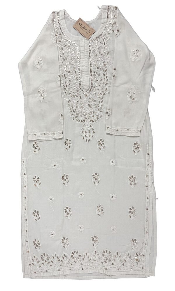 Elegant Gotapatti Chikankari Kurti