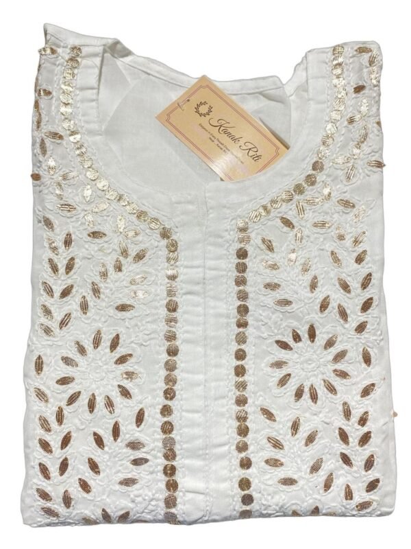 Elegant Gotapatti Chikankari Kurti