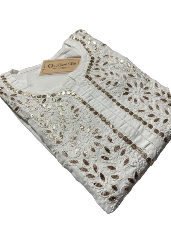 Elegant Gotapatti Chikankari Kurti