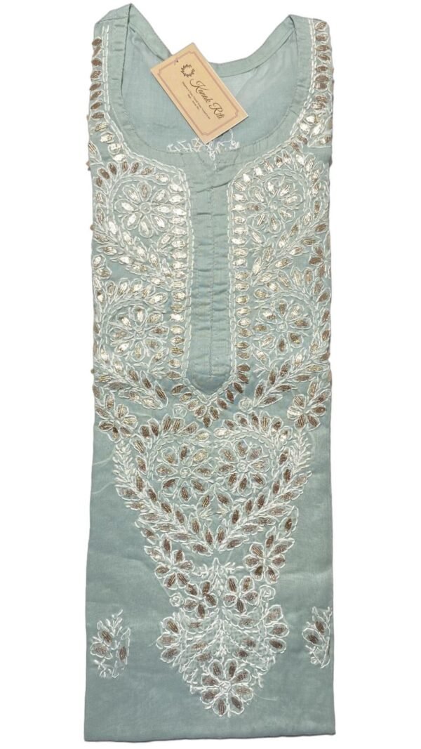 Elegant Grey Chikankari Kurti