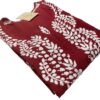 Elegant Maroon Chikankari Kurti for Office Wear