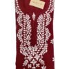 Elegant Maroon Chikankari Kurti for Office Wear