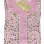 Elegant Pink Chikankari Cotton Kurti Online