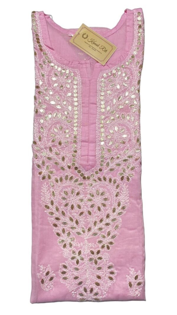 Elegant Pink Chikankari Cotton Kurti Online