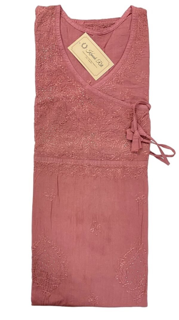 Elegant Rani Pink with Mukesh Chikankari Kurti