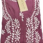 Elegant Rani Pink Chikankari Kurti for Office Wear