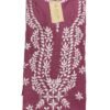 Elegant Rani Pink Chikankari Kurti for Office Wear