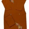 Rust brown cotton kurti set