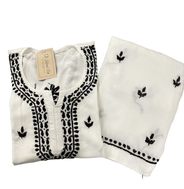 Elegant White Chikankari Co-ord Set for Office Wear