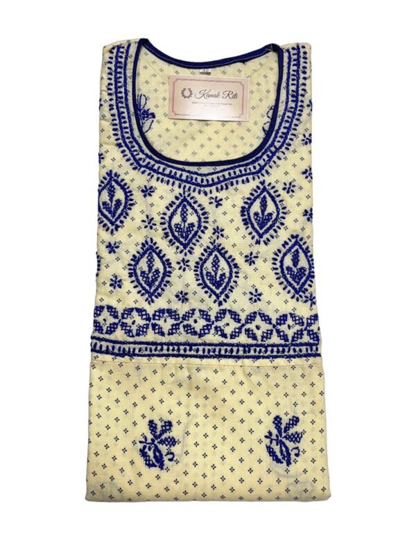 Elegant Yellow Chikankari Kurti for Daily Wear