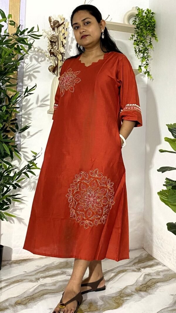 Hand Embroidered Statement Red Gown | Kanak Riti