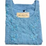Kanak Riti Blue Cotton Blend Kurti - Elegant Handcrafted Ethnic Wear