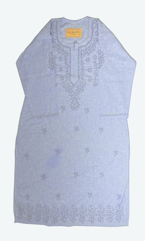 Lavender Chikankari Long Kurti for Women