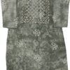 Pastel Green Batik and Kantha Stitch 3 Piece Set