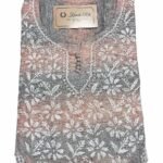 Peach chikankari kurti