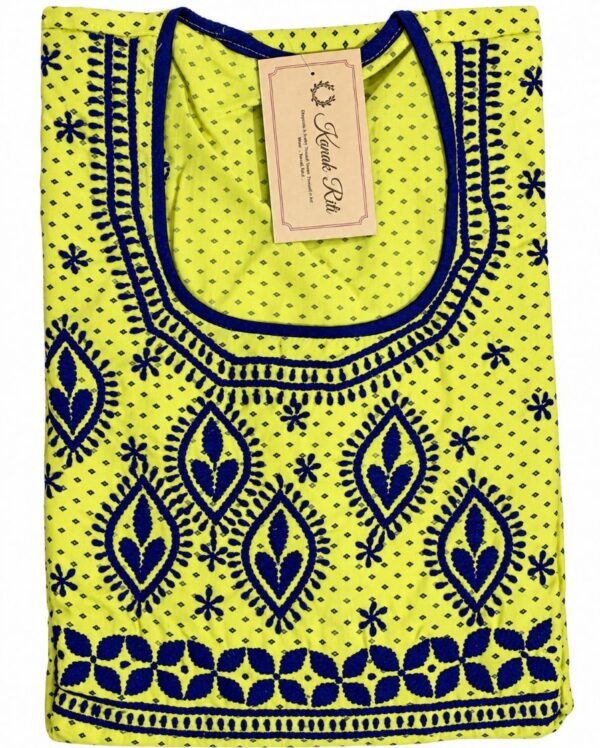 Pista Green Chikankari Kurti - Artisanal Ethnic Wear India